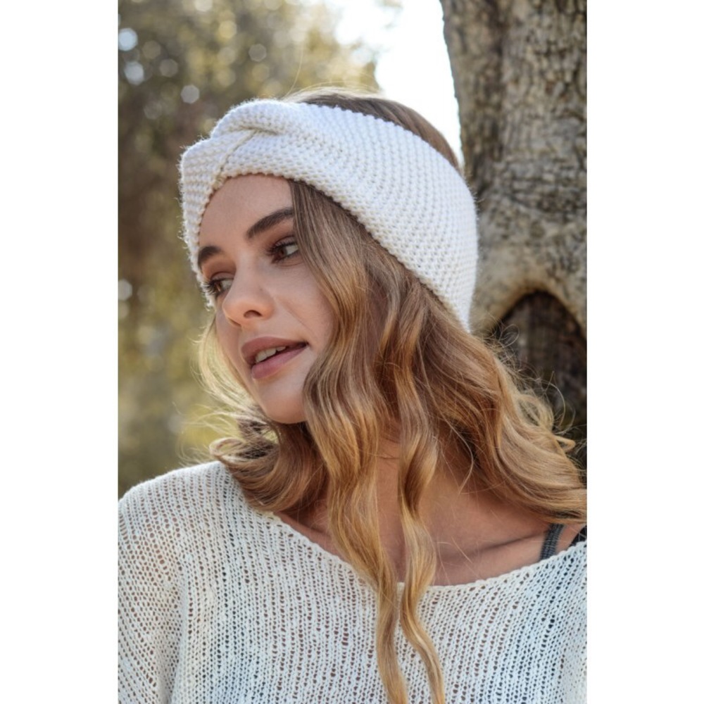 wide twist knit headband